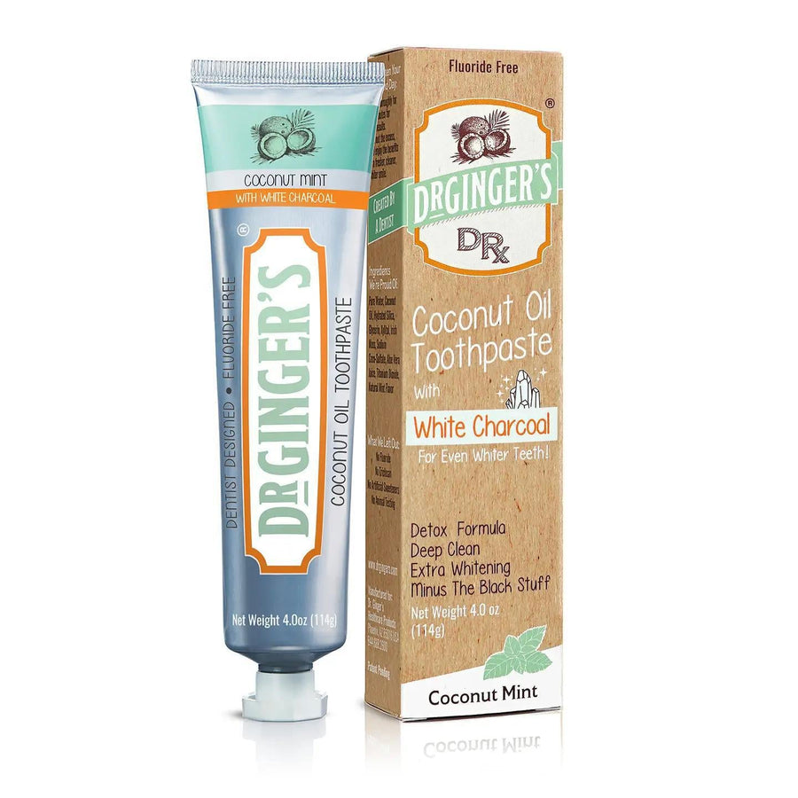 Dr Ginger's Coconut Oil Toothpaste with White Charcoal Dr Ginger's Coconut Oil Toothpaste with White Charcoal