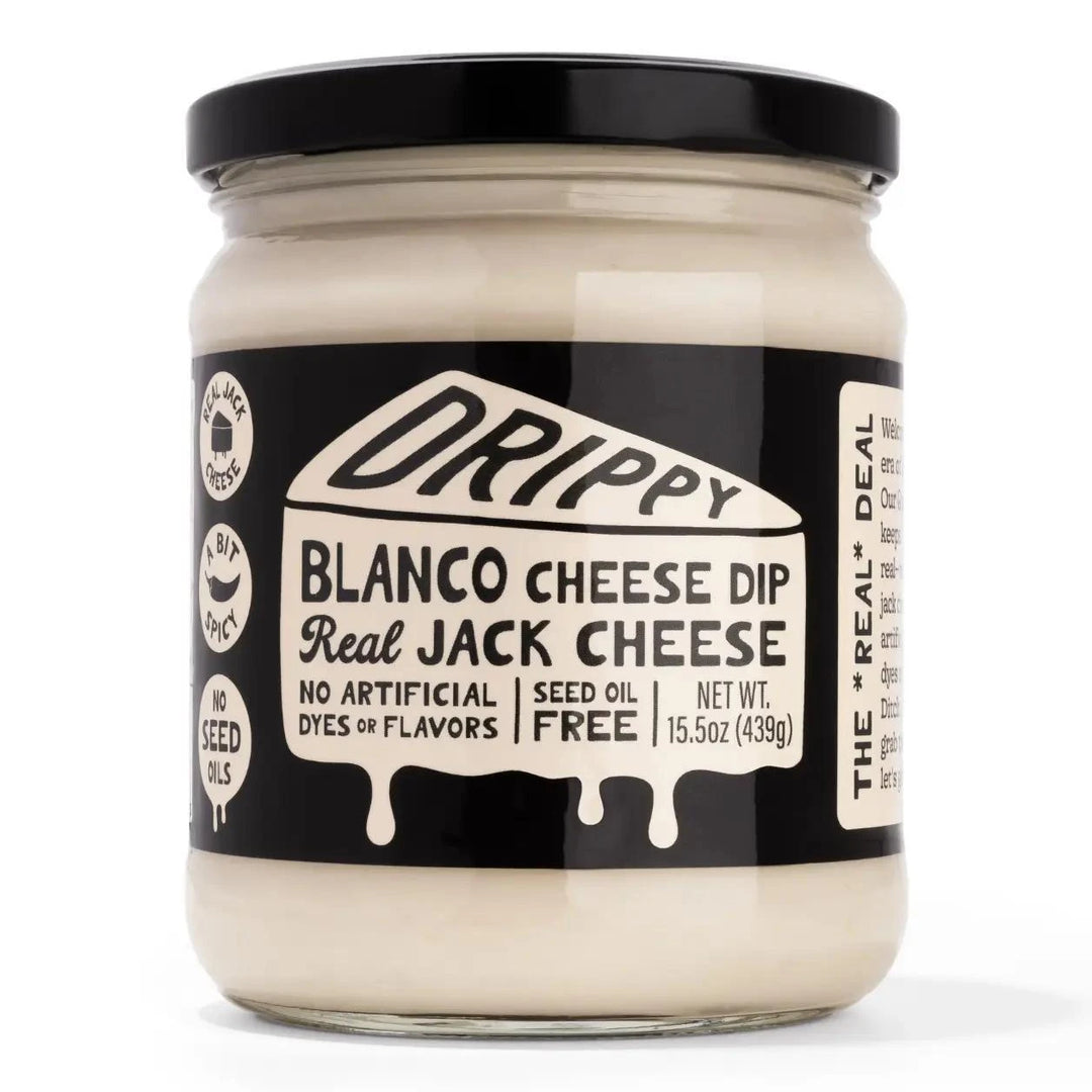 Drippy Dip Queso Blanco – 15.5oz Jar Drippy Dip Queso Blanco – 15.5oz Jar