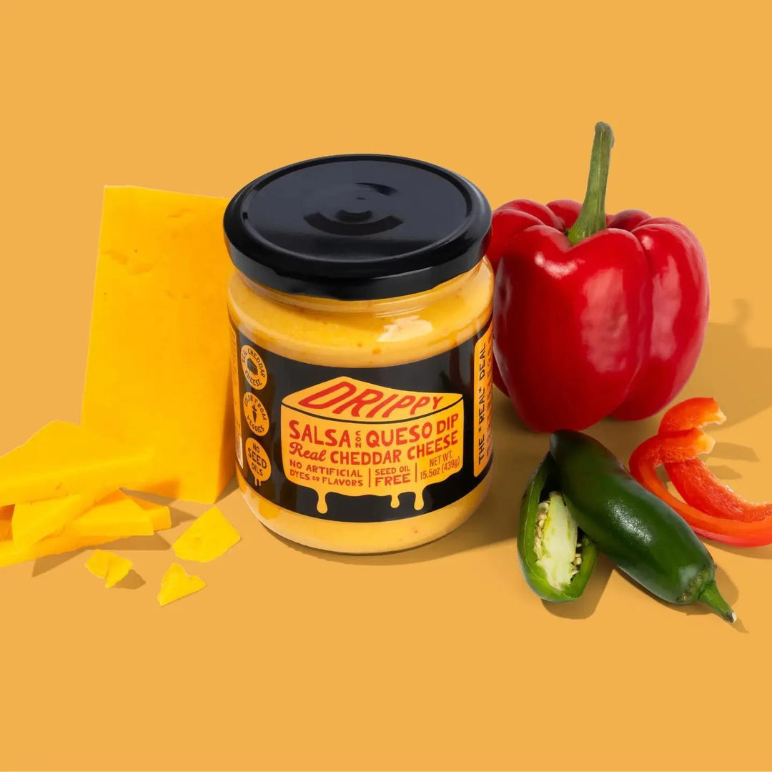Drippy Dip Salsa Queso Dip – 15.5oz Jar Drippy Dip Salsa Queso Dip – 15.5oz Jar