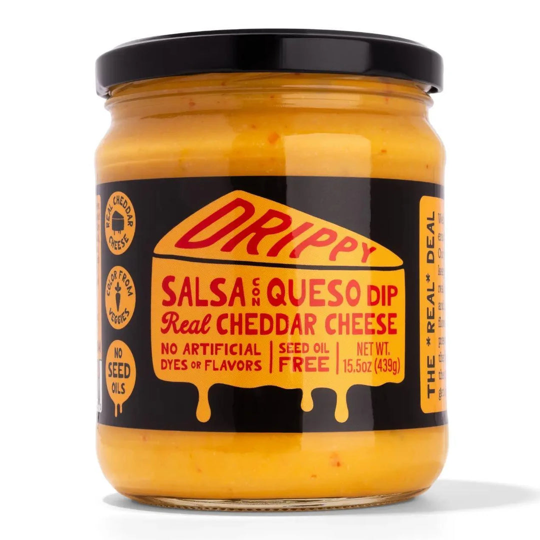Drippy Dip Salsa Queso Dip – 15.5oz Jar Drippy Dip Salsa Queso Dip – 15.5oz Jar