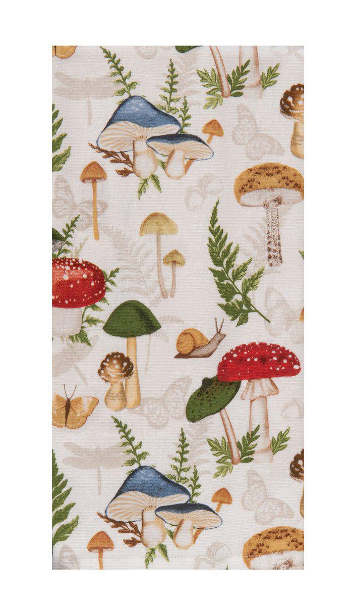 Dual Purpose Terry Towel | Botanical Mushroom