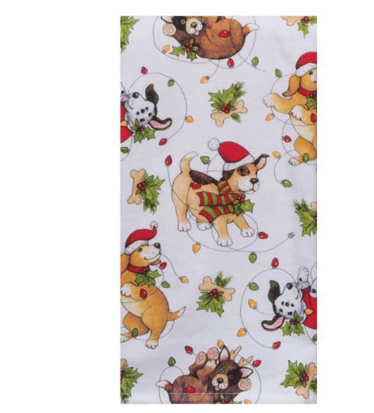 Dual Purpose Terry Towel | Christmas Puppy Toss Dual Purpose Terry Towel | Christmas Puppy Toss