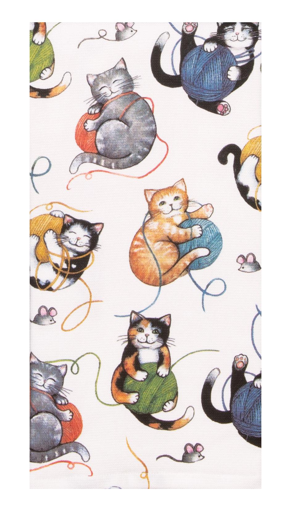 Dual Purpose Terry Towel | Curious Kittens Playful Dual Purpose Terry Towel | Curious Kittens Playful