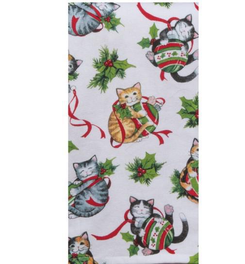 Dual Purpose Terry Towel | Meowy Christmas Toss Dual Purpose Terry Towel | Meowy Christmas Toss