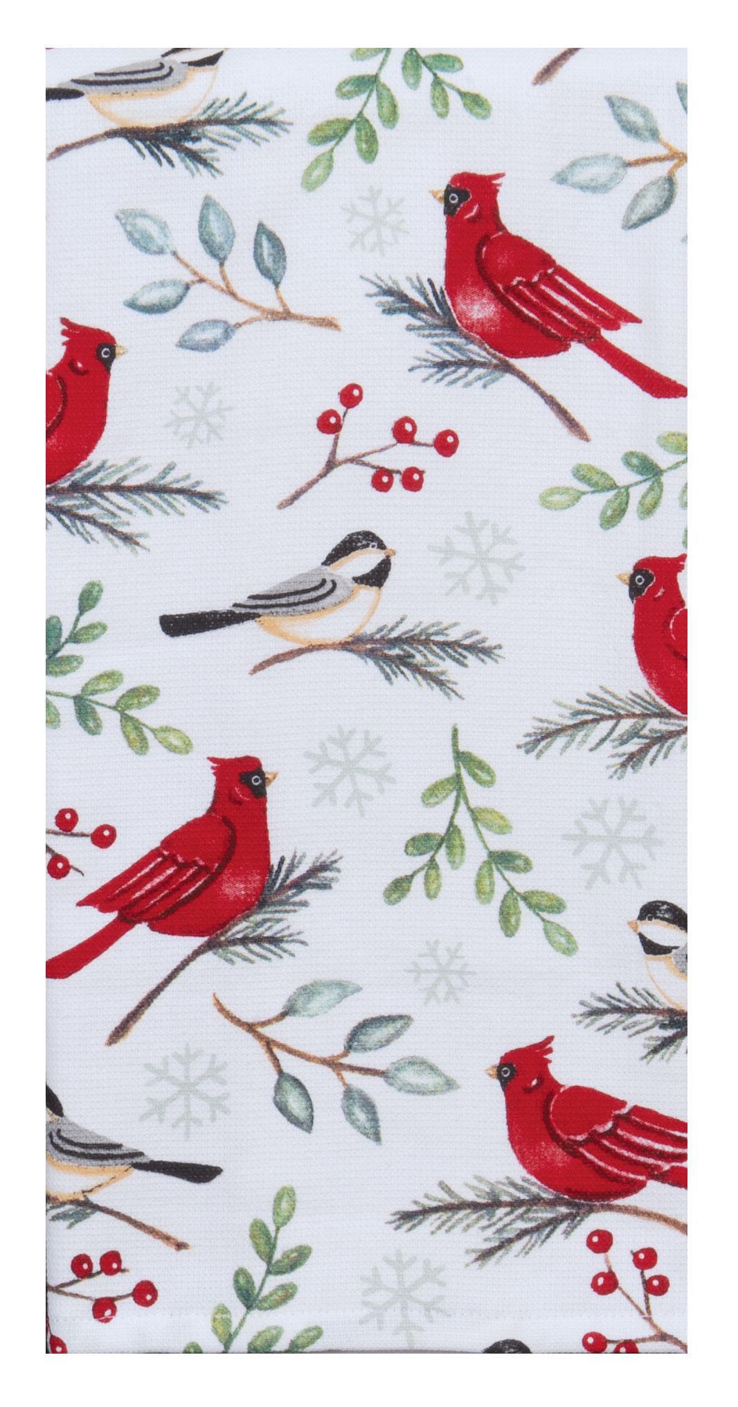 Dual Purpose Terry Towel | Winter Cardinal Toss