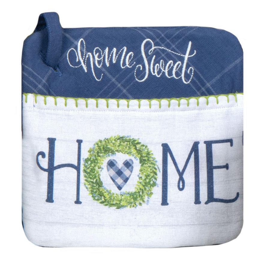 Embroidered Pocket Oven Mitt | Love Grows Here