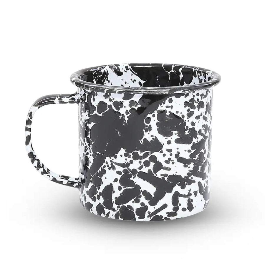 Enamelware Splatter Mug | Black & White