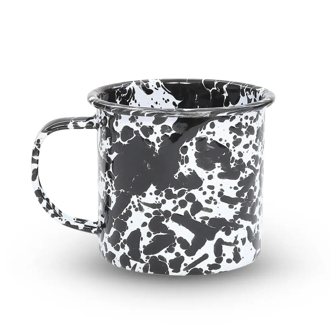 Enamelware Splatter Mug | Black & White Enamelware Splatter Mug | Black & White