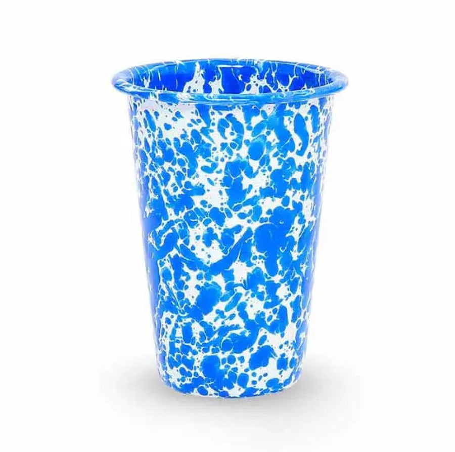 Enamelware Splatter Tumbler | Blue & White Enamelware Splatter Tumbler | Blue & White