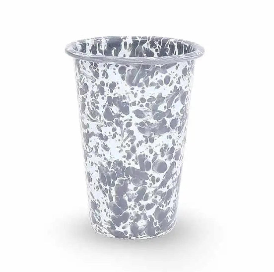 Enamelware Splatter Tumbler | Grey & White Enamelware Splatter Tumbler | Grey & White