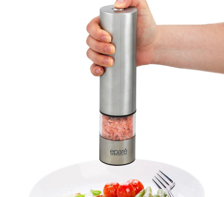 Eparé Stainless Steel Battery Operated Mill Spice Grinder Eparé Stainless Steel Battery Operated Mill Spice Grinder