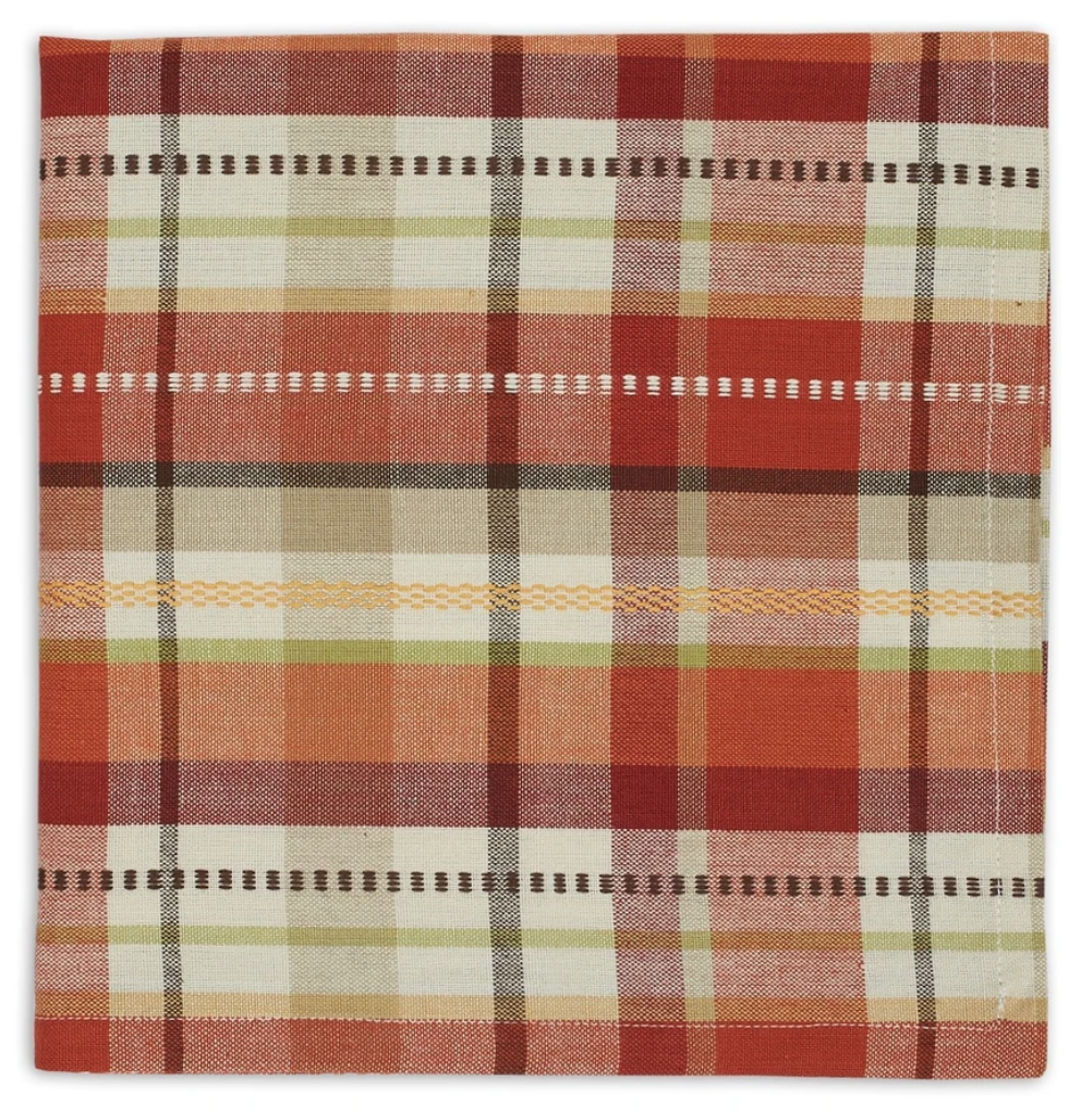 Fall Cloth Napkins Fall Garden Plaid Fall Cloth Napkins