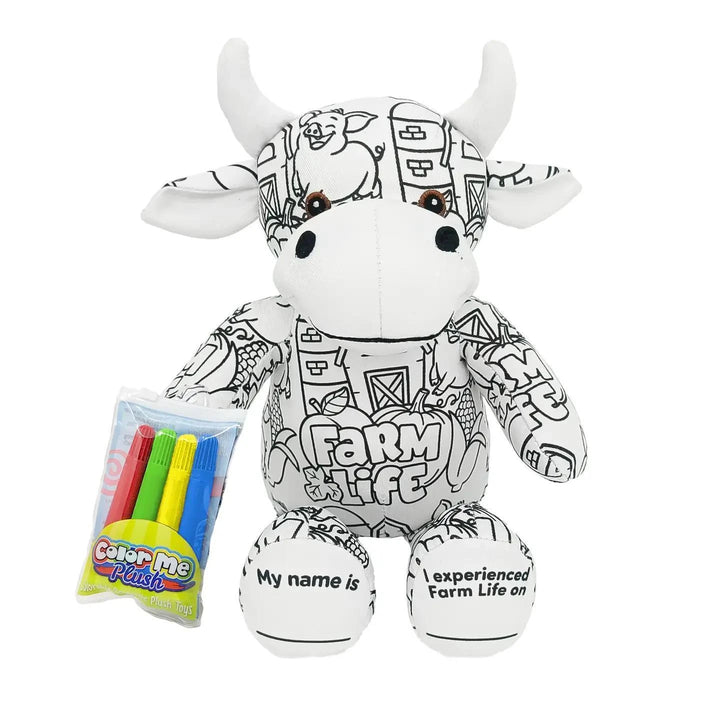 Plushology® by RGU Color Me Plush™ Farm Life Cow Plushology® by RGU Color Me Plush™