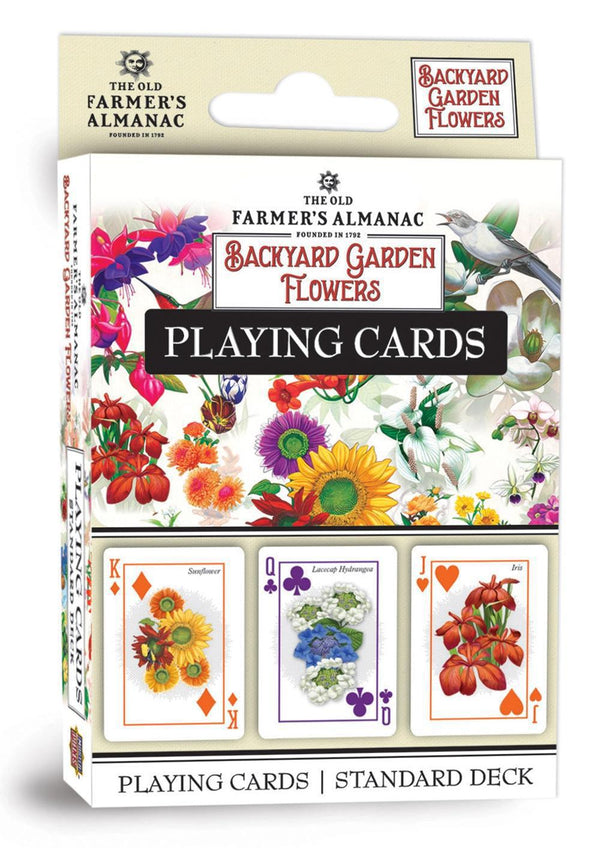 Farmer's Almanac - Backyard Garden Flowers Playing Cards