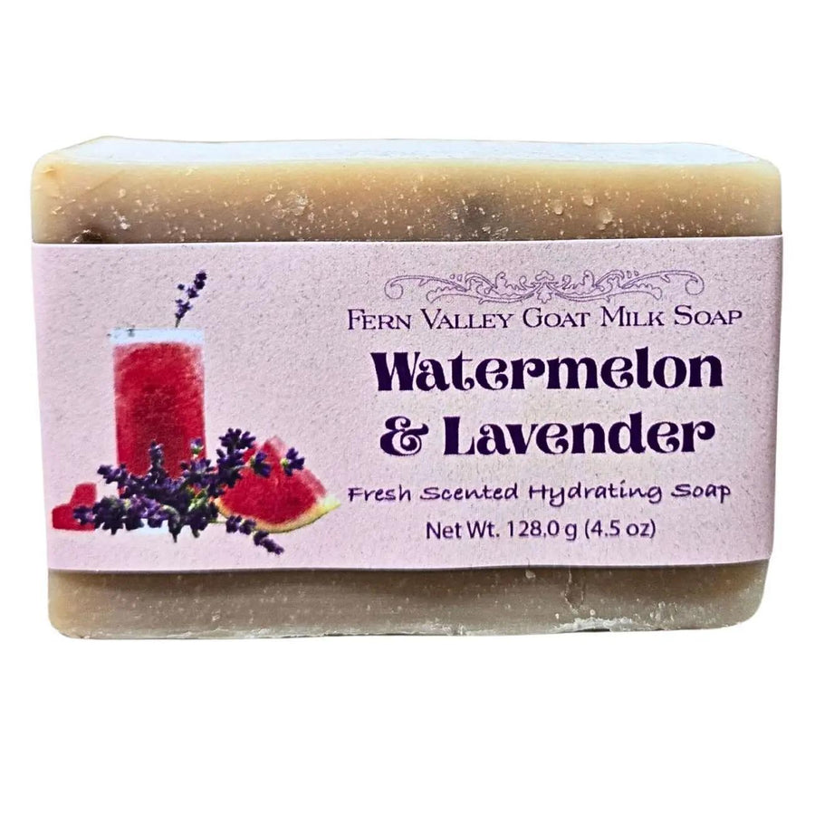 Fern Valley  Goat Milk Soap | Watermelon & Lavender Bar Soap Fern Valley  Goat Milk Soap | Watermelon & Lavender Bar Soap