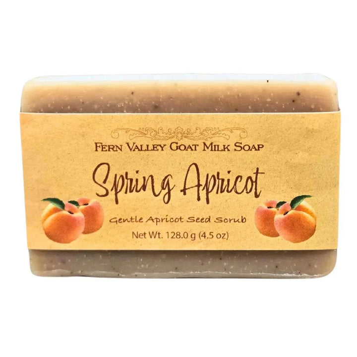 Fern Valley Handmade Goat Milk Soap | Spring Apricot Exfoliating Scrub Fern Valley Handmade Goat Milk Soap | Spring Apricot Exfoliating Scrub