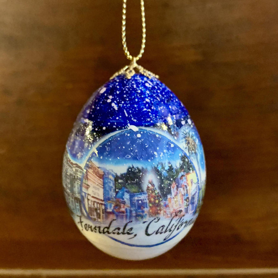 Ferndale California Christmas Egg Ornament Ferndale California Christmas Egg Ornament