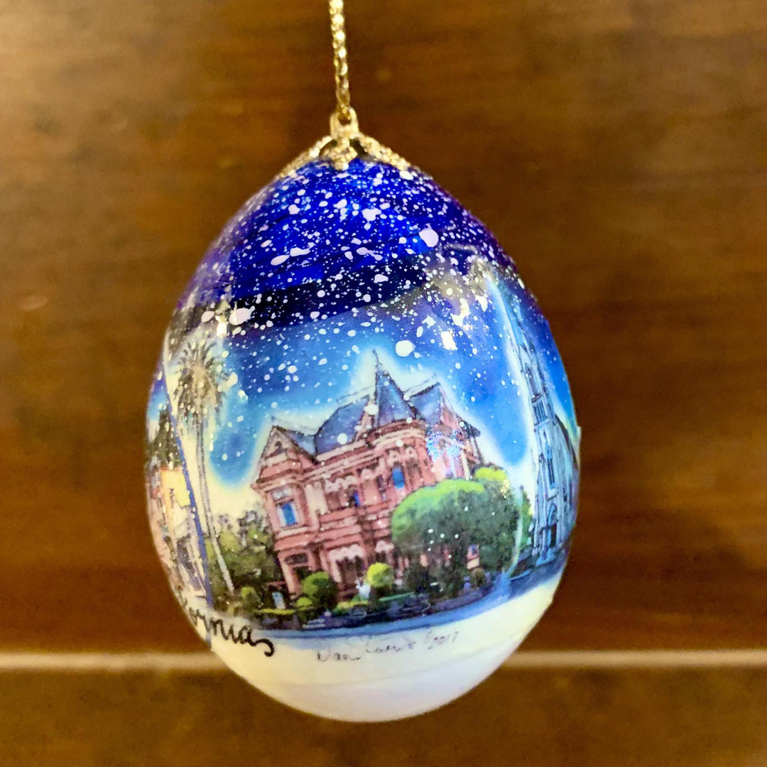 Ferndale California Christmas Egg Ornament Ferndale California Christmas Egg Ornament