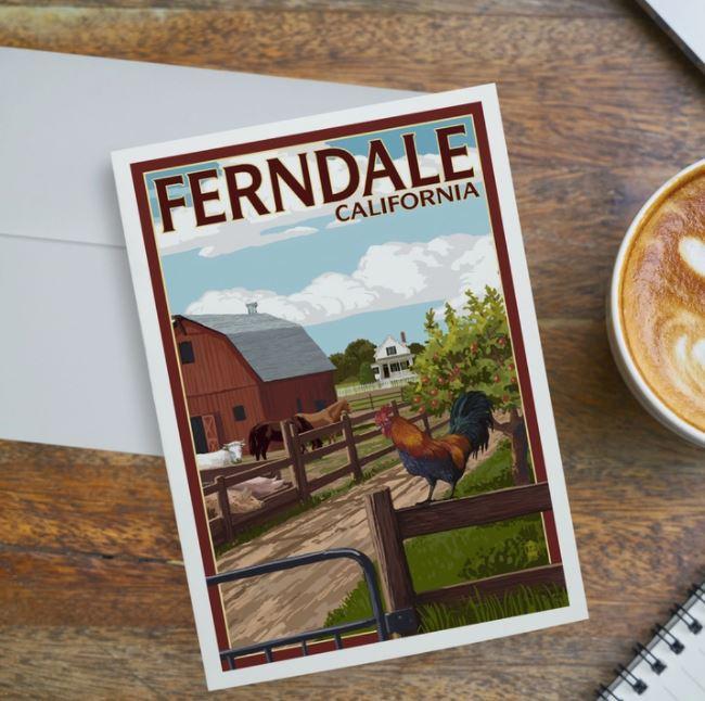 Ferndale California Notecard | Barn & Rooster Ferndale California Notecard | Barn & Rooster