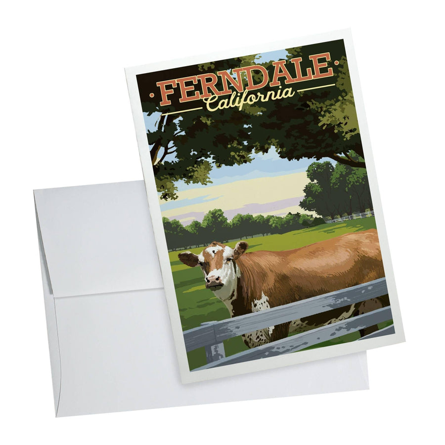 Ferndale California Notecard | Cow in Pasture Ferndale California Notecard | Cow in Pasture