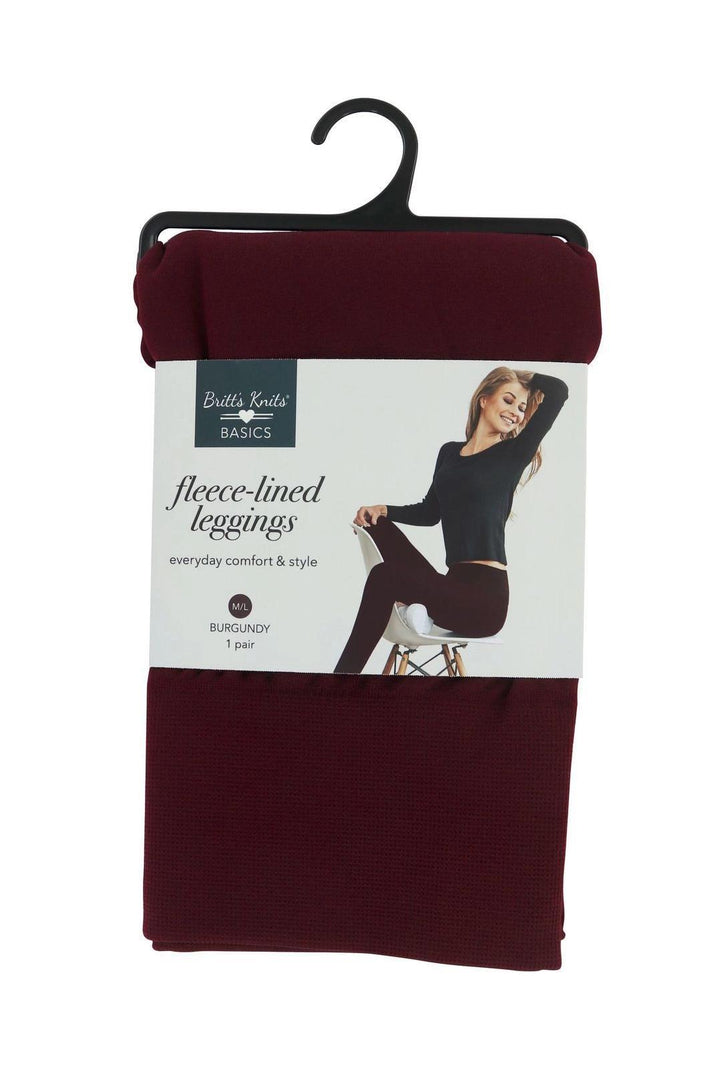 Fleece Lined Leggings Burgundy Fleece Lined Leggings Burgundy