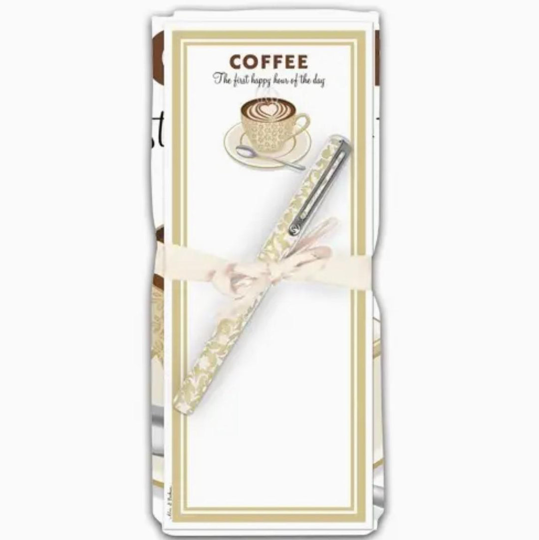 Flour Sack Towel & Magnetic Note Pad Gift Set | Coffee Mug Flour Sack Towel & Magnetic Note Pad Gift Set | Coffee Mug