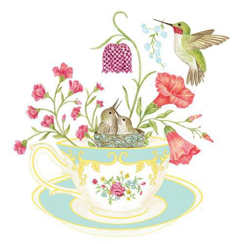 Flour Sack Towel Set | Teacup Hummingbirds