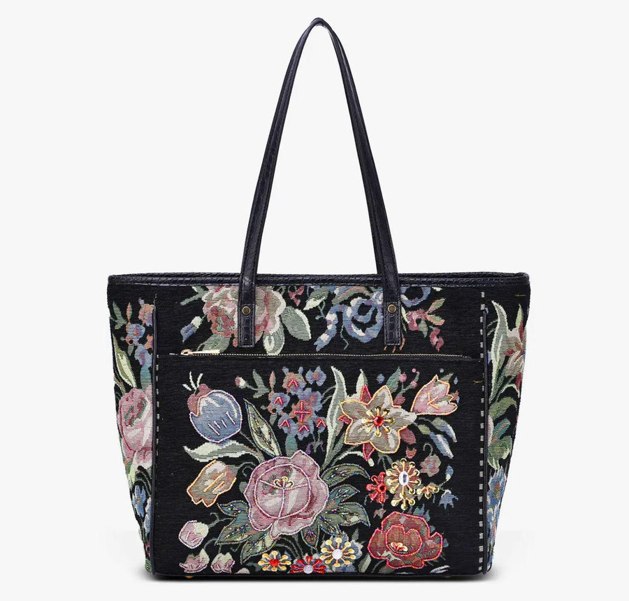 Flower Shop Vintage Tapestry East-West Tote