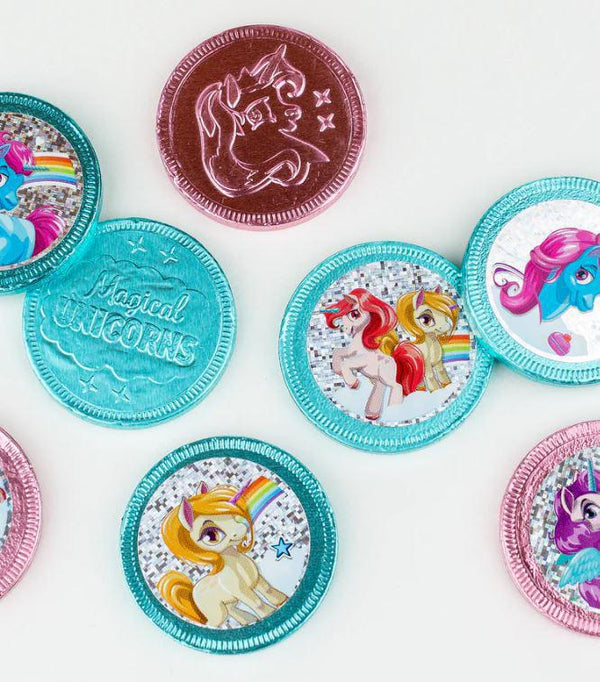 Fort Knox Milk Chocolate Unicorn Coins & Stickers