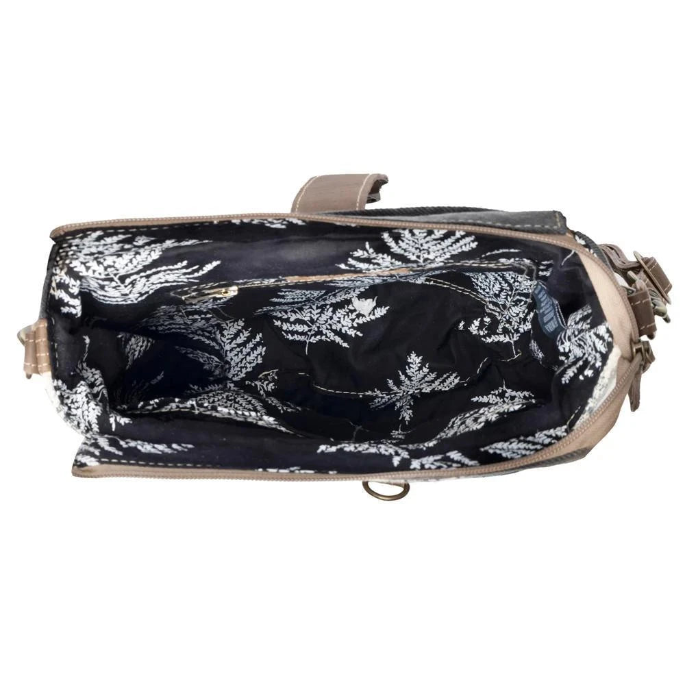 Frostbloom Vintage Shoulder Bag for Women in teal with floral detail Frostbloom Vintage Shoulder Bag for Women in teal with floral detail