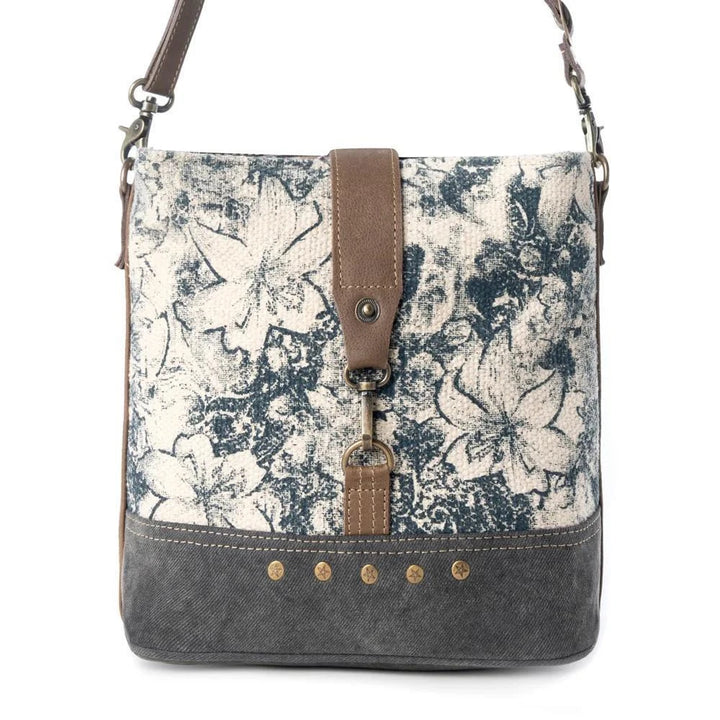Frostbloom Vintage Shoulder Bag for Women in teal with floral detail Frostbloom Vintage Shoulder Bag for Women in teal with floral detail