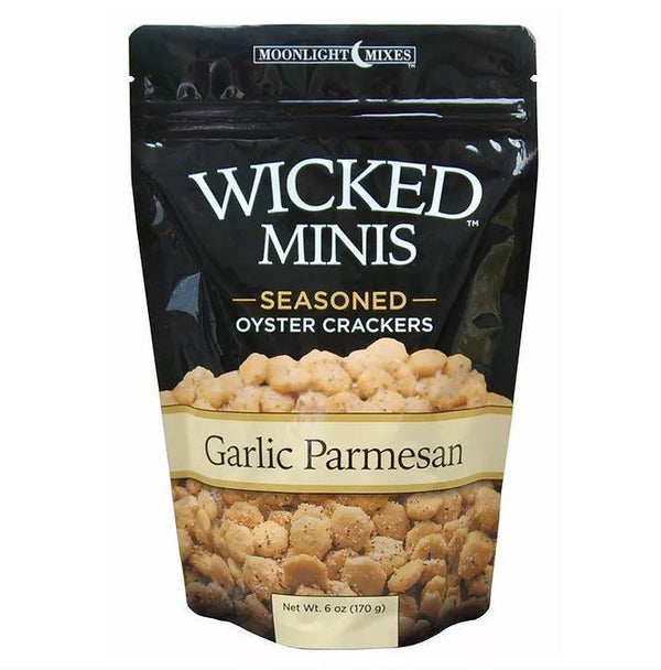 Wicked Mini's Seasoned Oyster Crackers Garlic Parmesan