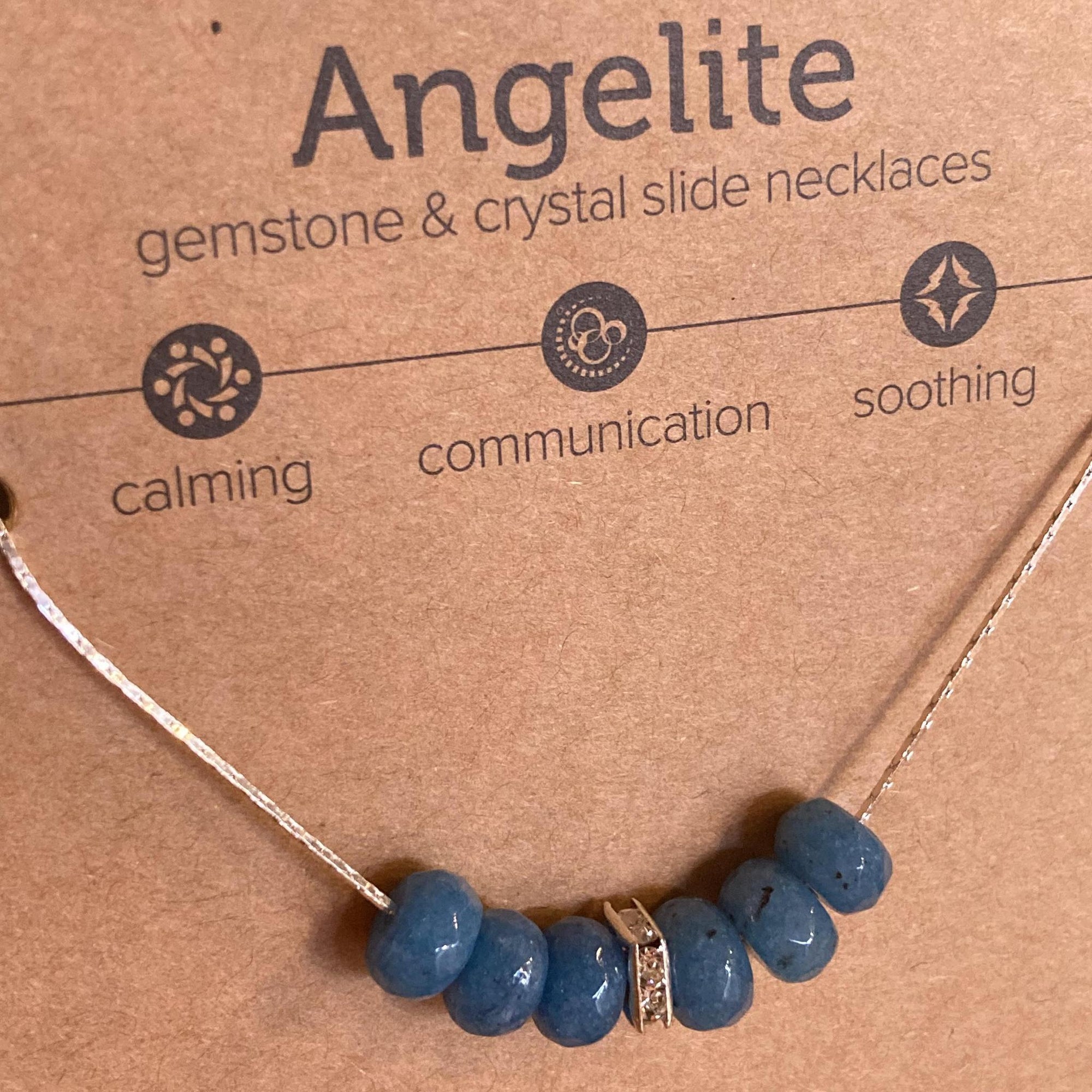 Gemstone Slide Necklace | Angelite