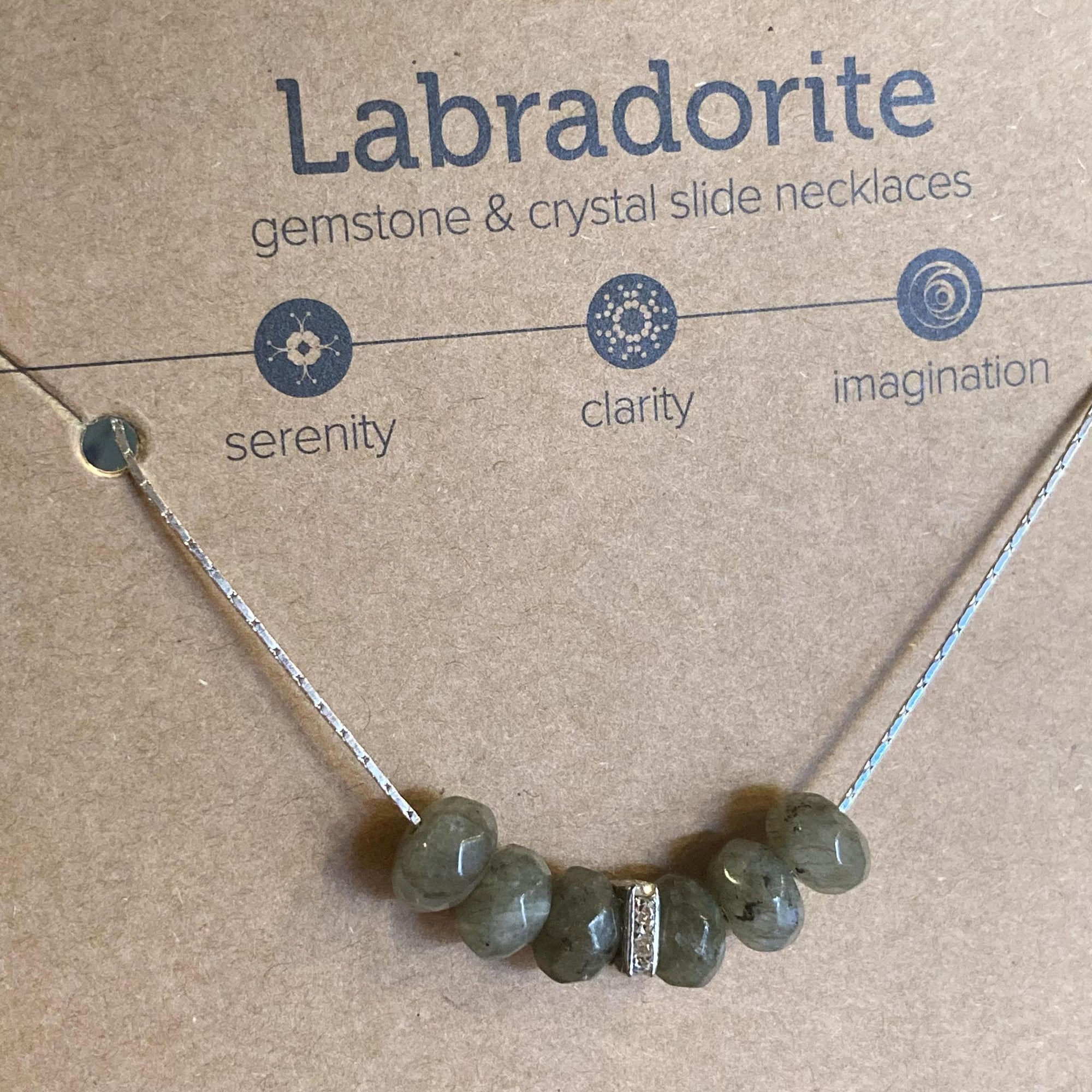 Gemstone Slide Necklace | Labradorite