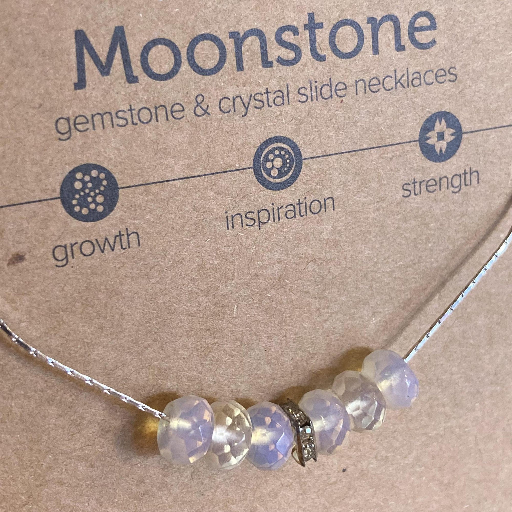 Gemstone Slide Necklace | Moonstone