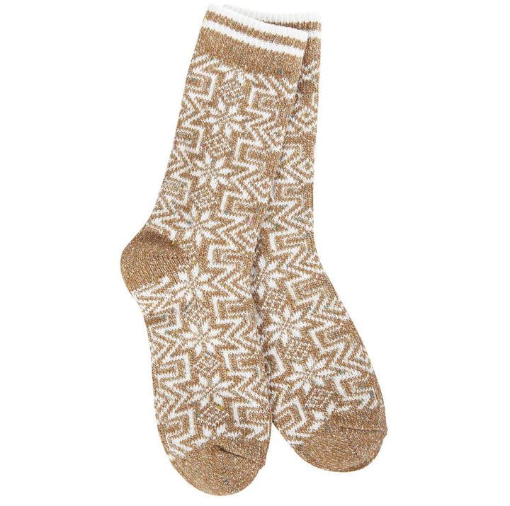 World's Softest Socks | Holiday Confetti Crew Geo Gingerbread