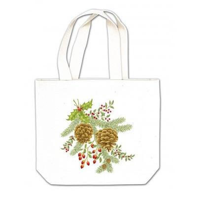 Gift Tote | Holiday Pinecones Gift Tote | Holiday Pinecones