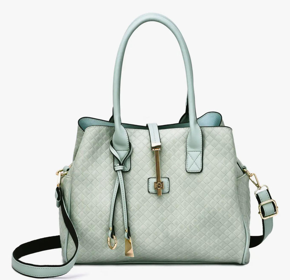 Gina Diamond Quilted Satchel
