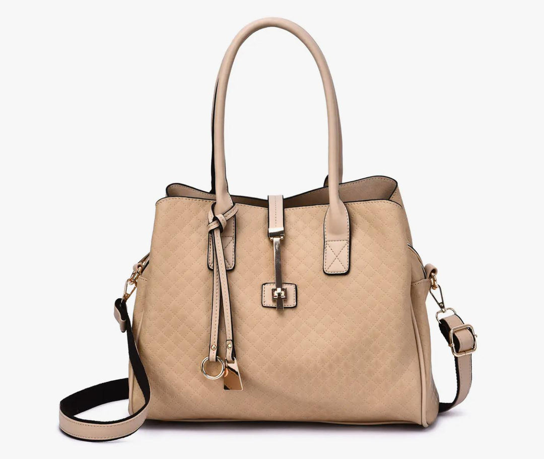 Gina Diamond Quilted Satchel