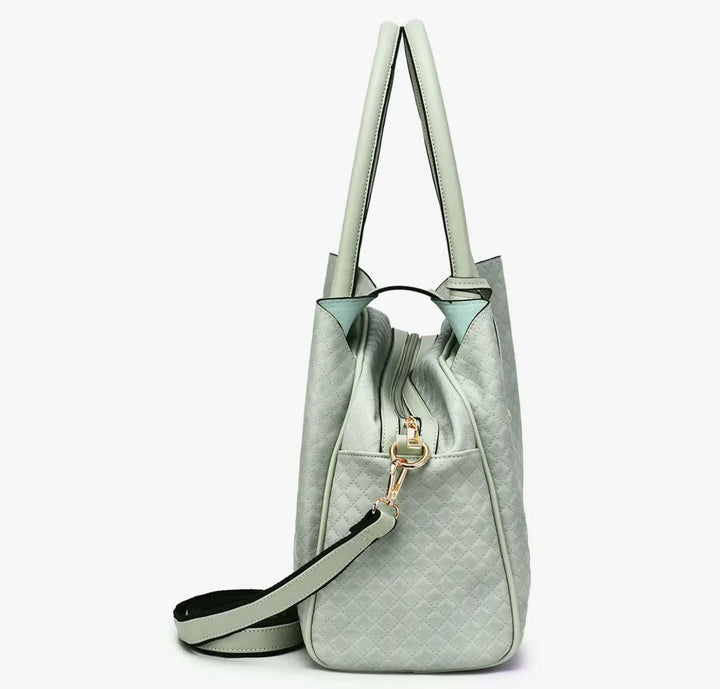 Gina Diamond Quilted Satchel