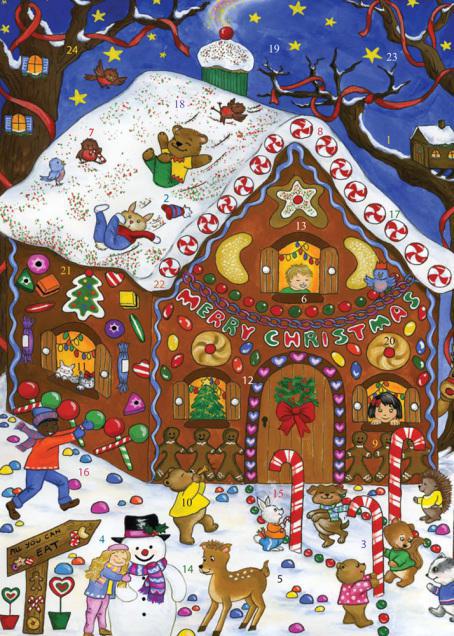 Vermont Christmas Company Traditional Greeting Card Advent Calendar Gingerbread Vermont Christmas Company Traditional Greeting Card Advent Calendar