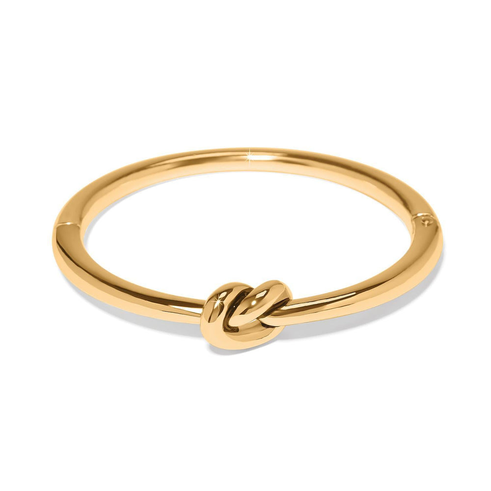 Brighton Interlok Single Knot Hinged Bangle Gold Brighton Interlok Single Knot Hinged Bangle