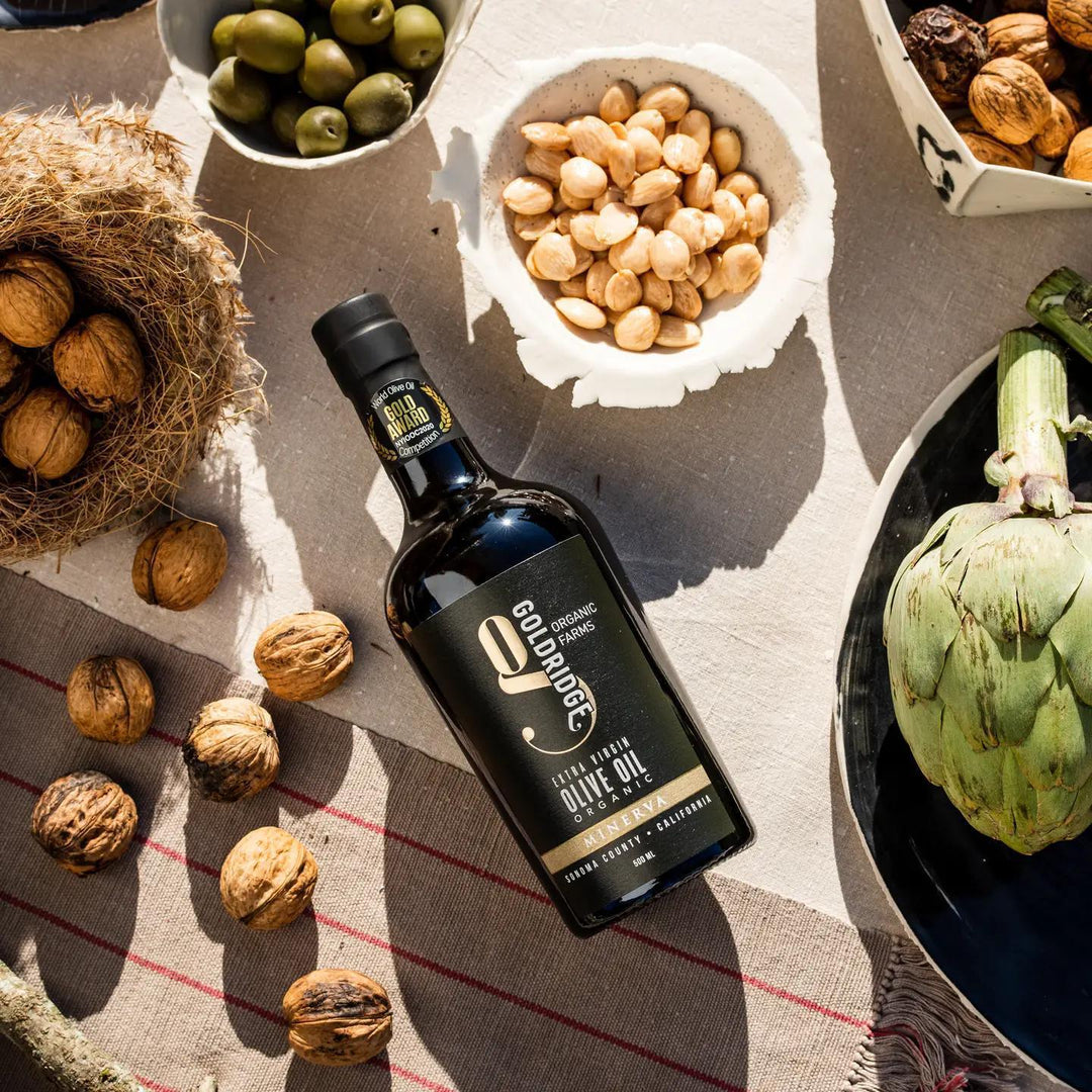 Gold Ridge Organic Farms Minerva Blend Evoo, Organic California Olive Oil Gold Ridge Organic Farms Minerva Blend Evoo, Organic California Olive Oil
