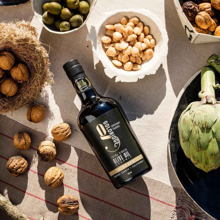 Gold Ridge Organic Farms Minerva Blend Evoo, Organic California Olive Oil Gold Ridge Organic Farms Minerva Blend Evoo, Organic California Olive Oil
