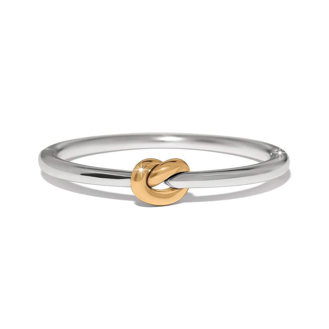 Brighton Interlok Single Knot Hinged Bangle gold-silver Brighton Interlok Single Knot Hinged Bangle