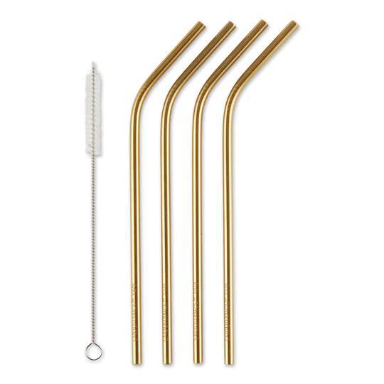 Gold Straw Set of 4