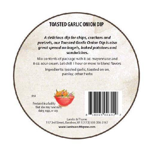 Gourmet Dip Mix |Toasted Garlic & Onion Gourmet Dip Mix |Toasted Garlic & Onion