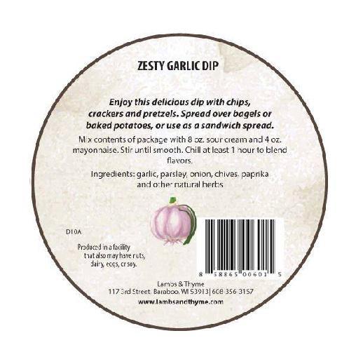 Gourmet Dip Mix | Zesty Garlic Gourmet Dip Mix | Zesty Garlic