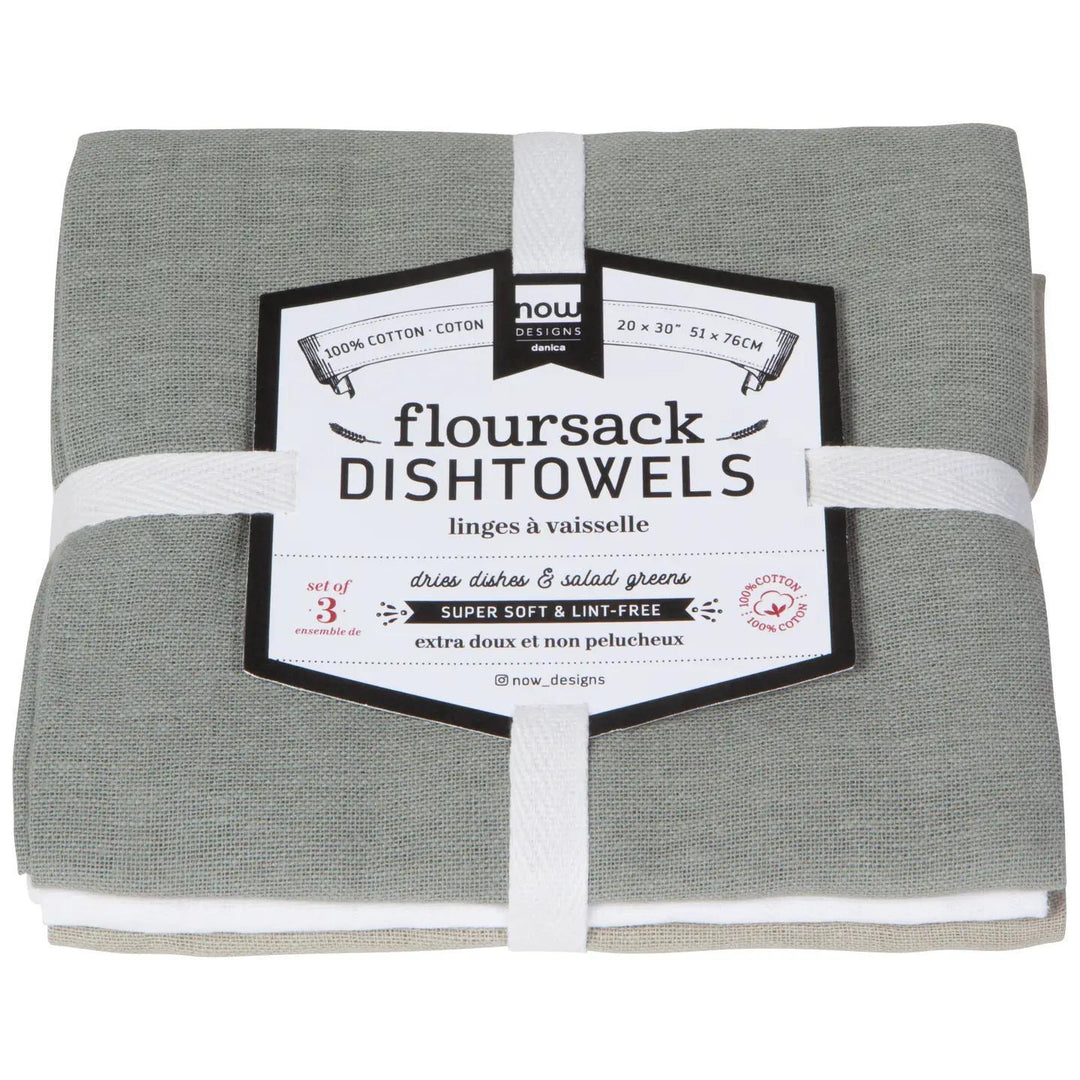 Flour Sack Towel Set Gray White Moonstruck Flour Sack Towel Set