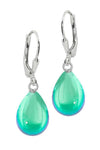 LeightWorks Crystal Drop Earrings Sterling Silver Green LeightWorks Crystal Drop Earrings Sterling Silver